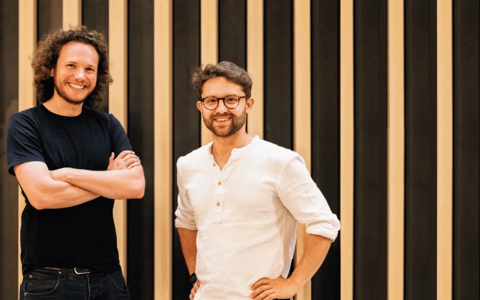 Karl Bach, chief executive, and Archy de Berker, chief technology officer, co-founders of Axle Energy