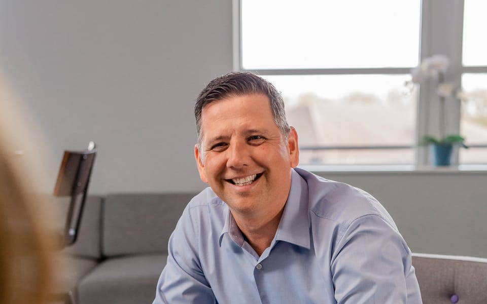 Stuart Morland, chief executive of Datel, seated in an office