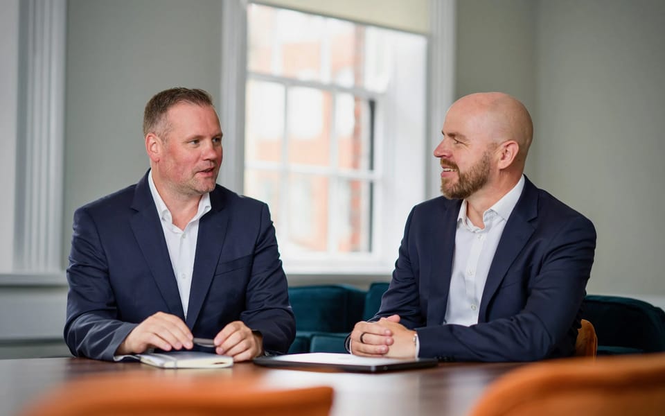 Tom Clayton, chief executive of IntelliAM, with co-founder and chief operating officer Keith Smith