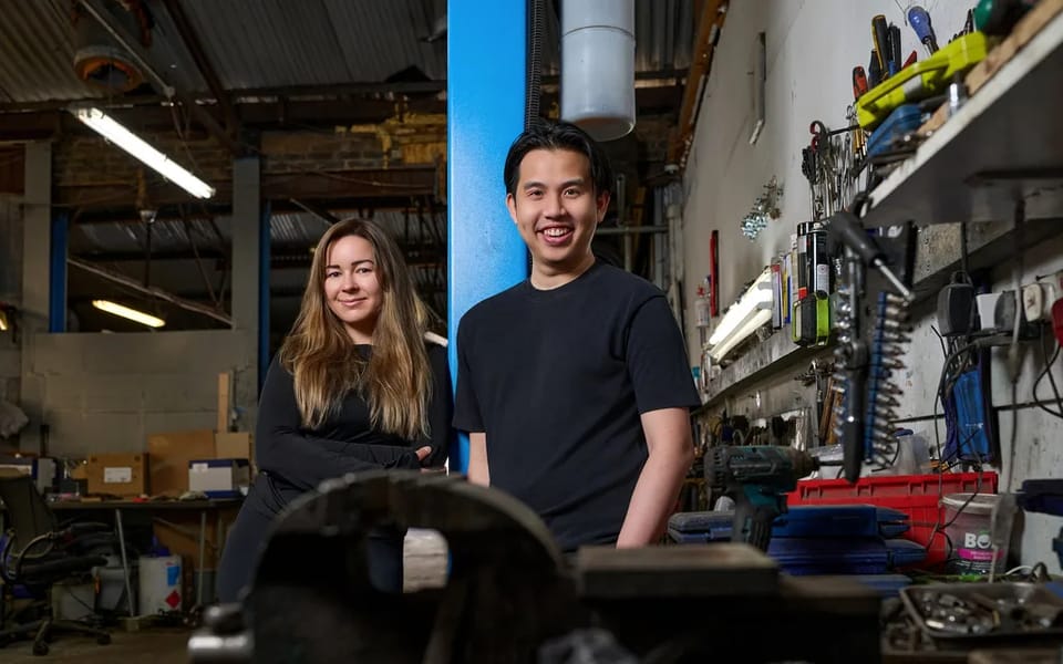 Franziska Kirschner, co-founder and chief executive, and YihKai Teh, co-founder and CTO of Intropy, in a workshop