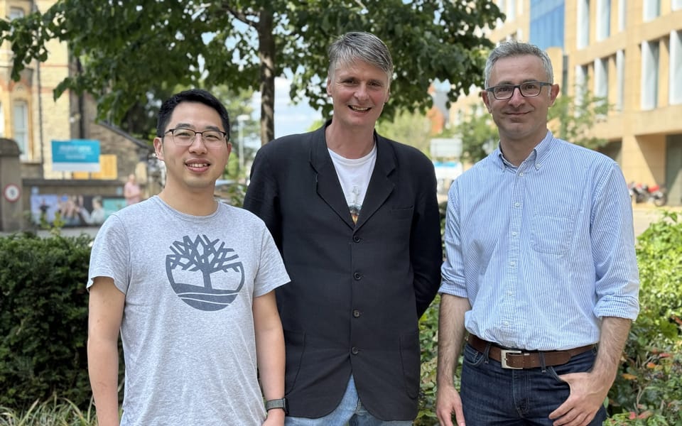 Zhenwen Dai, Neil Lawrence and Eno Thereska, co-founders of Trent AI