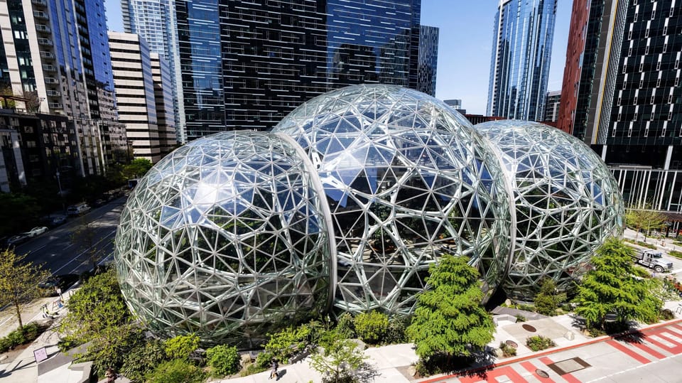 The Spheres at Amazon's headquarters campus in Seattle