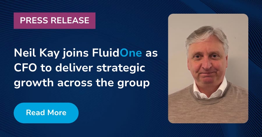 Neil Kay, chief financial officer of FluidOne, on a FluidOne press release graphic