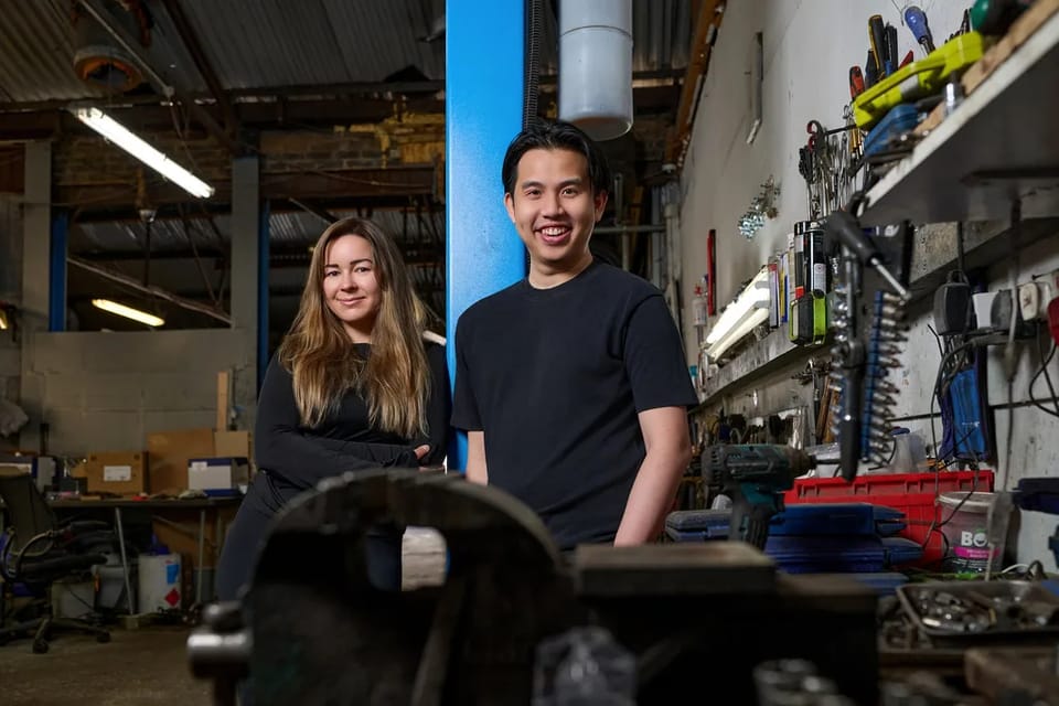 Franziska Kirschner, co-founder and chief executive, and YihKai Teh, co-founder and CTO of Intropy, in a workshop