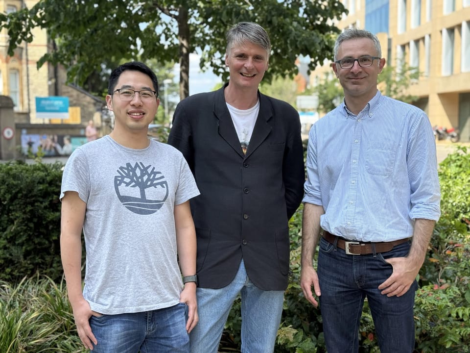 Zhenwen Dai, Neil Lawrence and Eno Thereska, co-founders of Trent AI