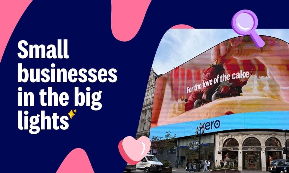 Xero on the Piccadilly Circus screen